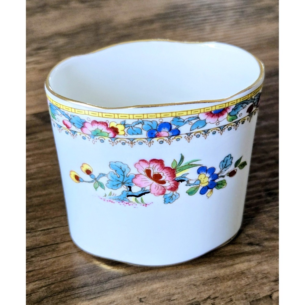 VTG 1970s COALPORT Fine China England MING ROSE Oval Cigarette Holder/Bud Vase